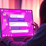 Engaging AI chat porn interface featuring a virtual girlfriend chat experience.