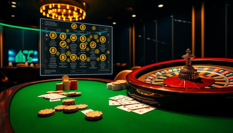 Experience the excitement of crypto betting sites at an elegant casino table with vibrant chips and cards.