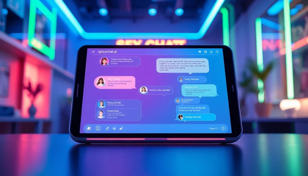 Engaging AI chat interactions on a sleek device showcasing spicy chat ai features