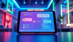 Engaging AI chat interactions on a sleek device showcasing spicy chat ai features