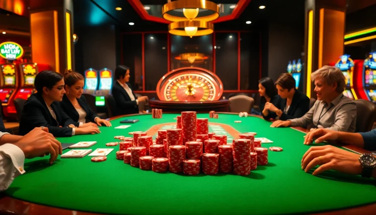 Experience the thrill of 555 win at a casino with vibrant poker games and exciting roulette.