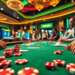 Nohu90 players enjoy exciting table games at a luxurious casino.