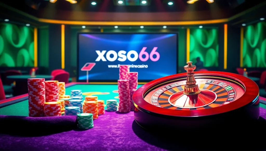 Experience the excitement of xoso66 with vibrant casino tables and engaging online gambling action.