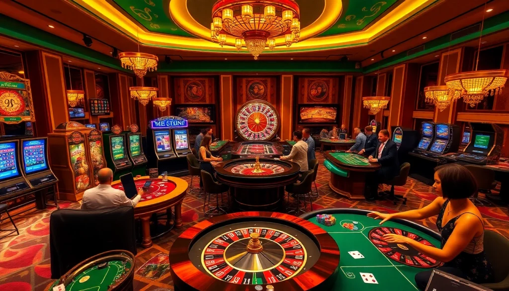 Engaged players at a lively casino table scene on xx88.uk.com for an immersive gambling experience.