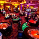 Iwin68 players enjoying exciting casino games at vibrant tables and slot machines.