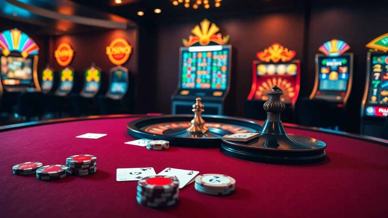 Experience thrilling gaming at PS99COM with vibrant casino tables and enticing slot machines.