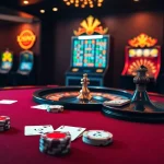 Experience thrilling gaming at PS99COM with vibrant casino tables and enticing slot machines.